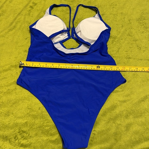 WNS 2 Pk Amazon Swim Bundle Sz Large Blue One Piece Green and floral 2Piece - Picture 11 of 13